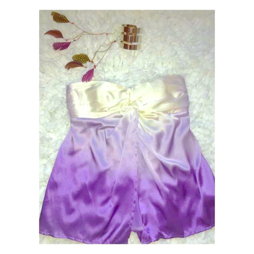 VINTAGE BEBE lavender ombré strapless top